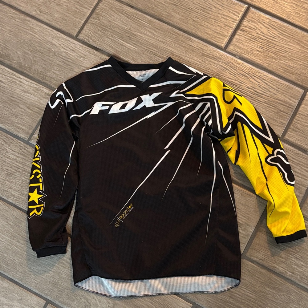 Fox Black and Yellow Kids Jersey